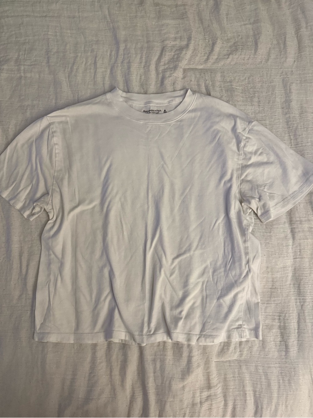Abercrombie & Fitch White Short Sleeve Classic Crew Tee